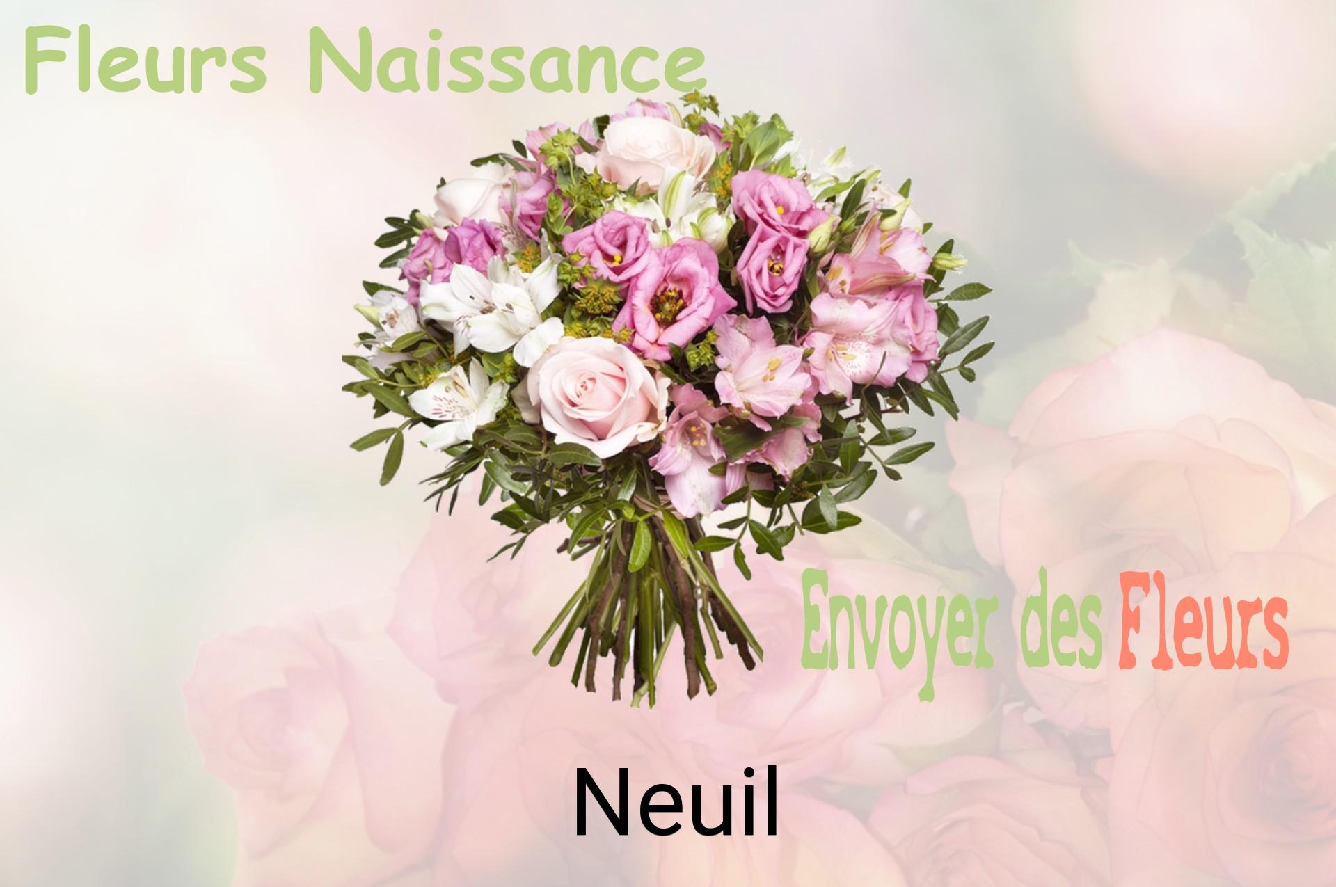 Bouquet de fleurs de naissance livré à Neuil
