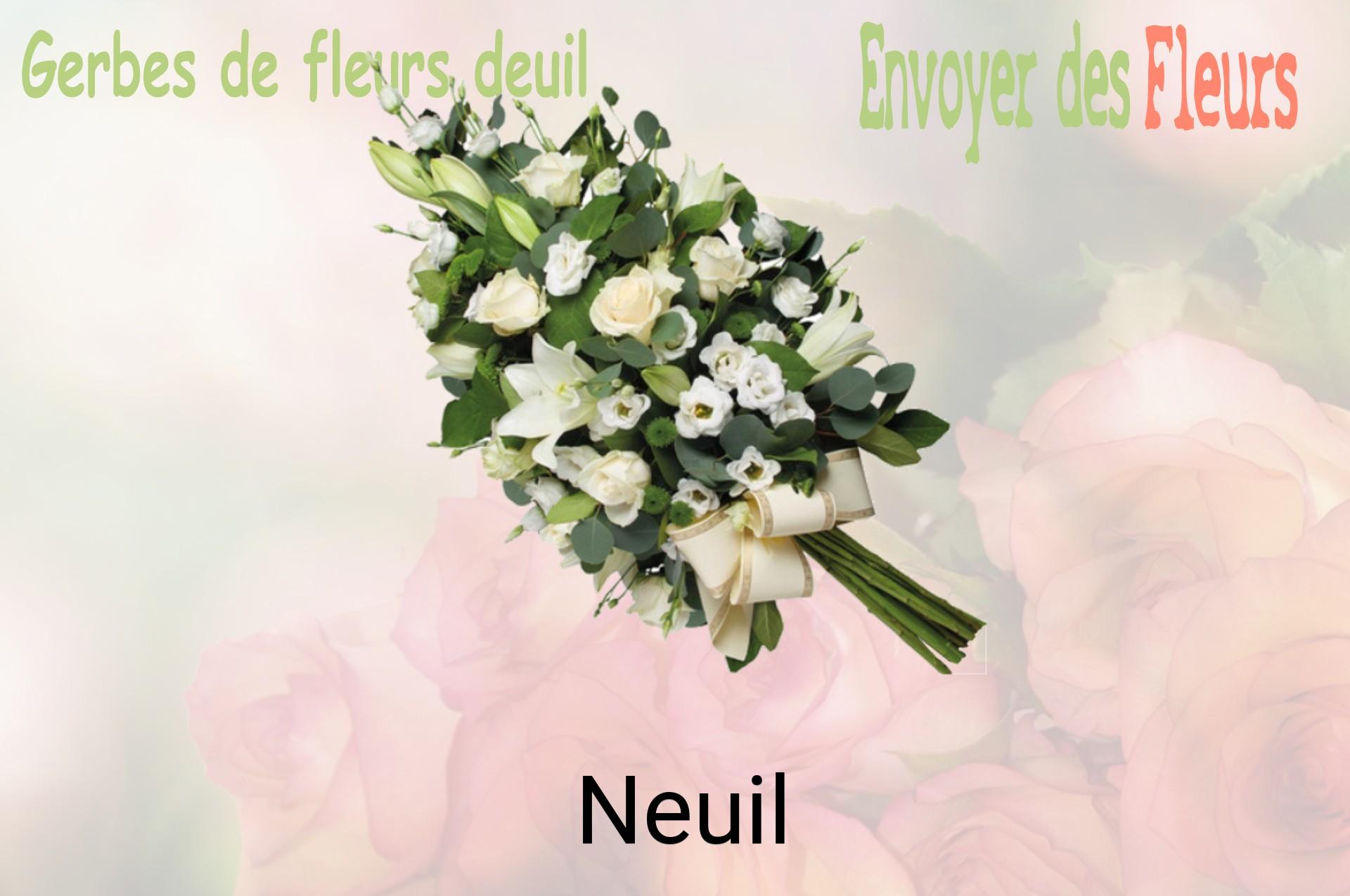 Gerbe de fleurs de deuil livrée à Neuil